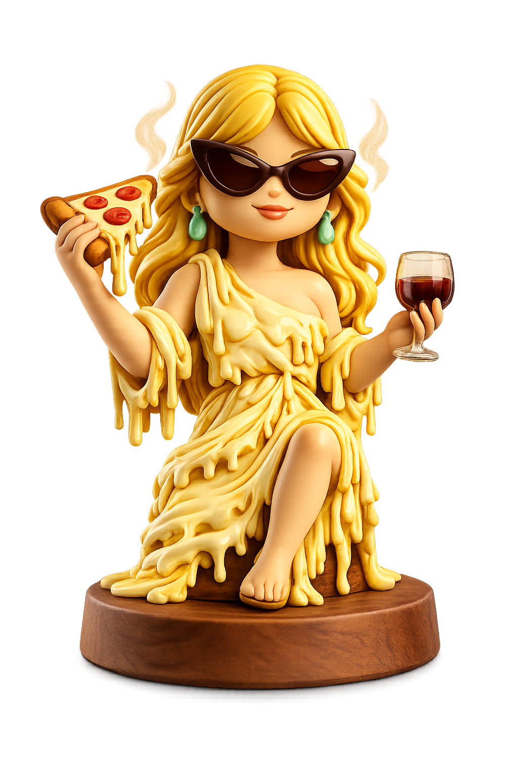 La Diosa del Queso — mascote da Muzza Argentina